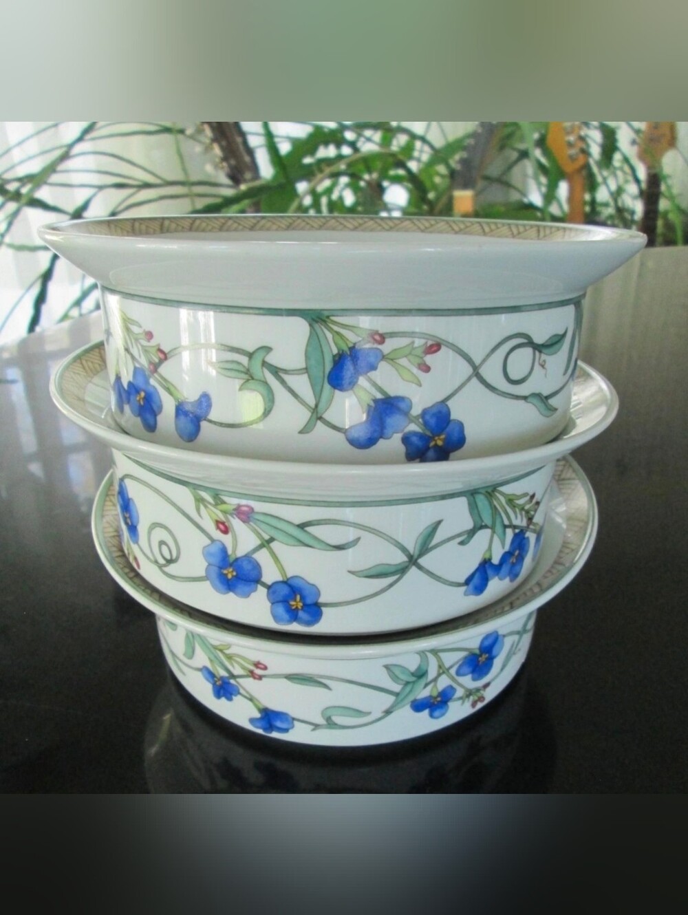 Dansk Umbrian Flowers Soup Bowls - Set of 3